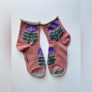 Japan brand Mina perhonen chic floral socks
